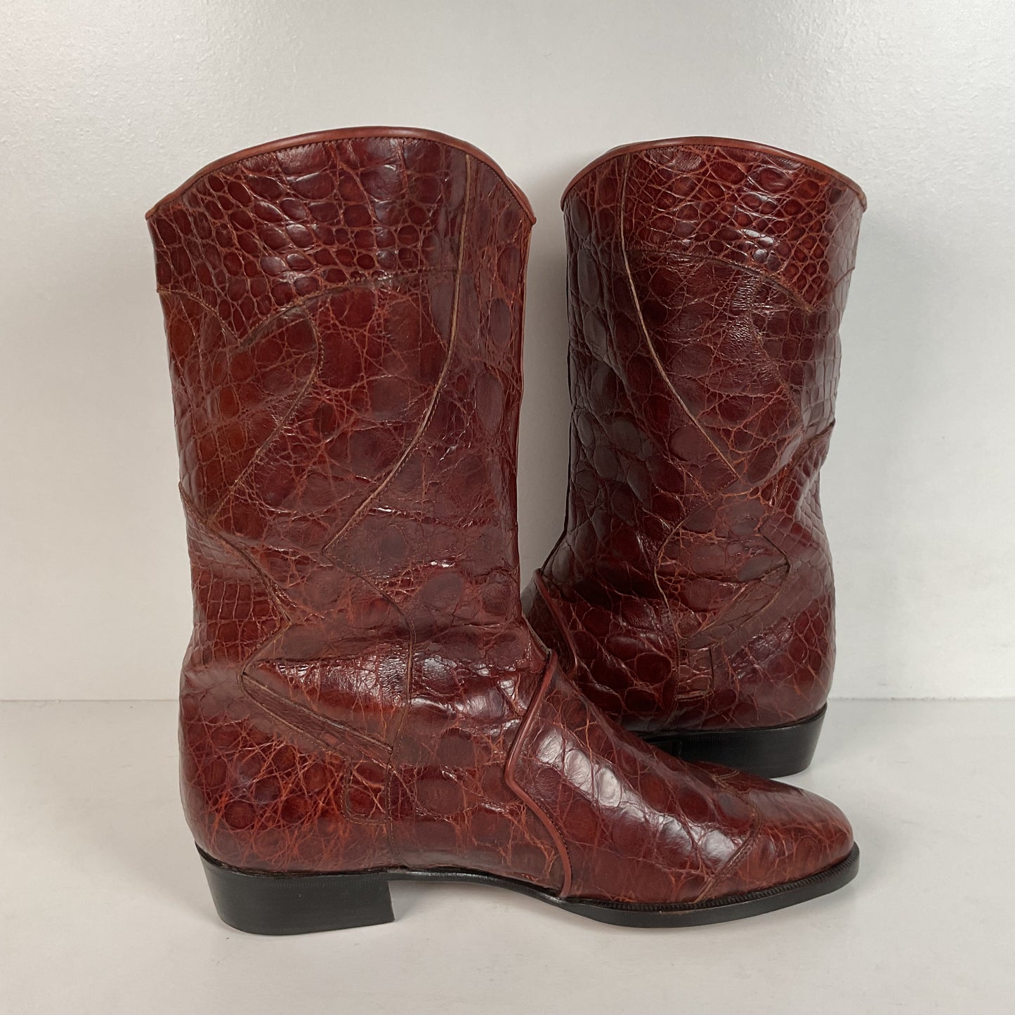 Vintage Lorenzo Banfi Dress Boots | Full Crocodile | Men’s 9 M