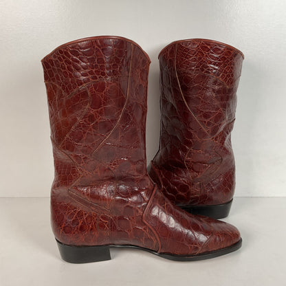 Vintage Lorenzo Banfi Dress Boots | Full Crocodile | Men’s 9 M