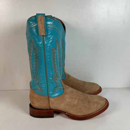 Tony Lama Rough Out Suede Cowboy Boots | USA Made | 10.5 D
