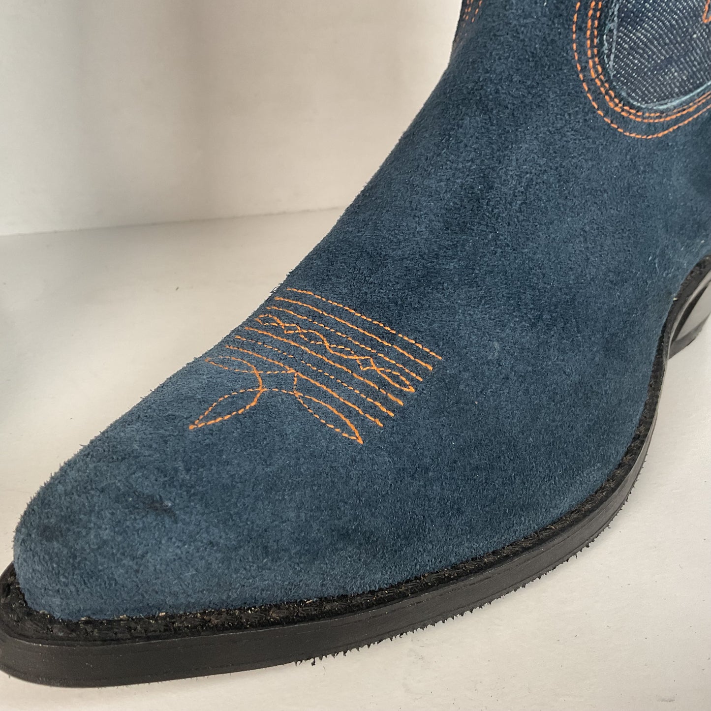 Vintage Blue Jean Denim Cowboy Boots | USA Made | 1970s | Men’s 11 D