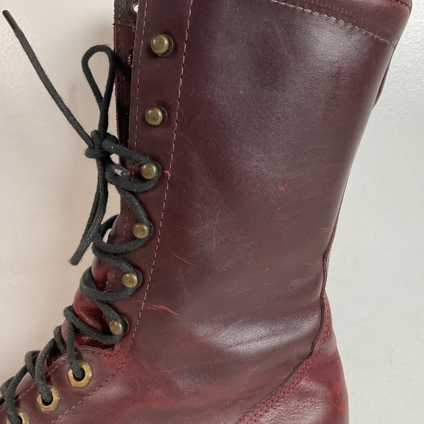 Tony Lama Kiltie Packer Boots 9 D Bullhide Western Lace Up