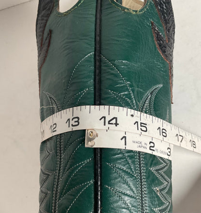 Vintage Sanders Shark Skin Buckaroo Boots Men’s 6.5 | Women’s 8 Exotic Overlay