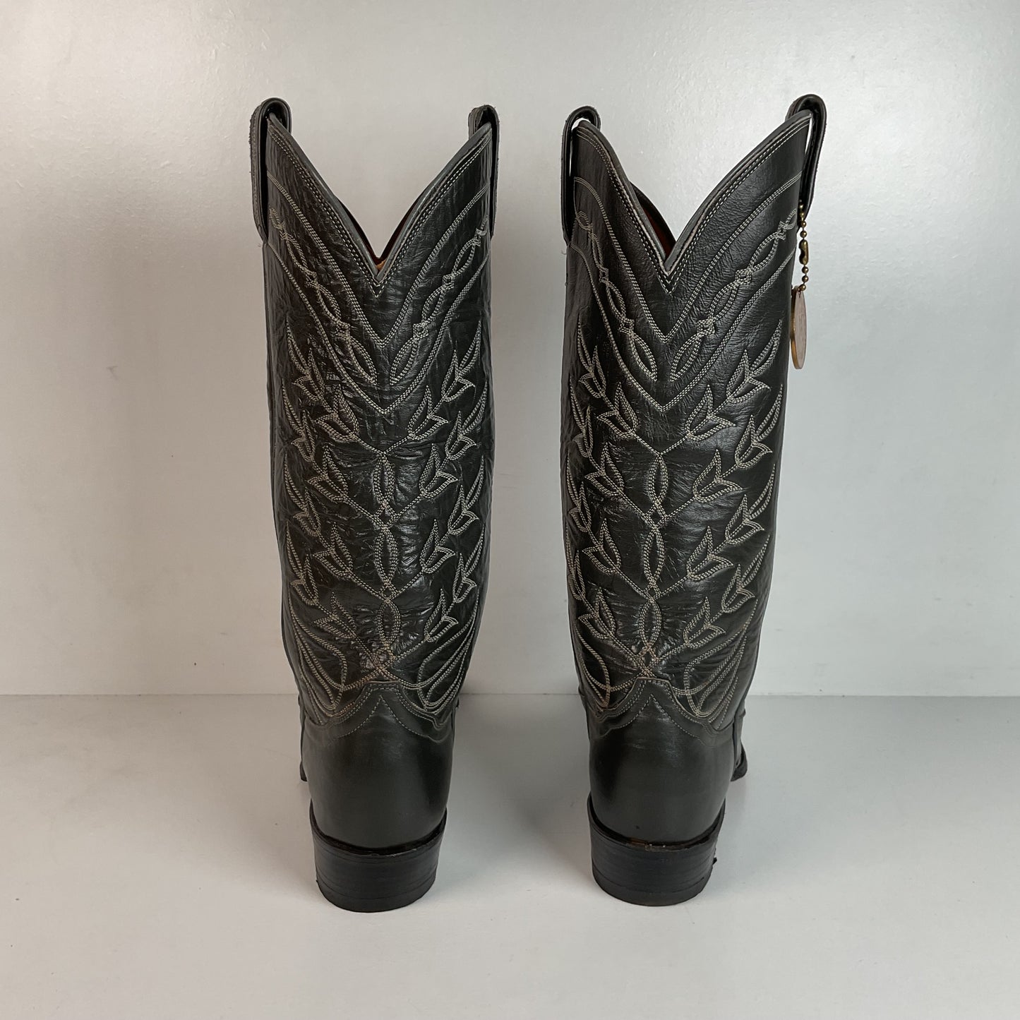 Vintage Tony Lama Gold Label Cowgirl Boots 6.5 B Grey Lizard Teju