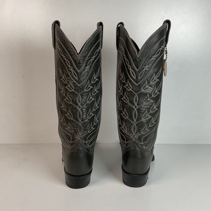 Vintage Tony Lama Gold Label Cowgirl Boots 6.5 B Grey Lizard Teju