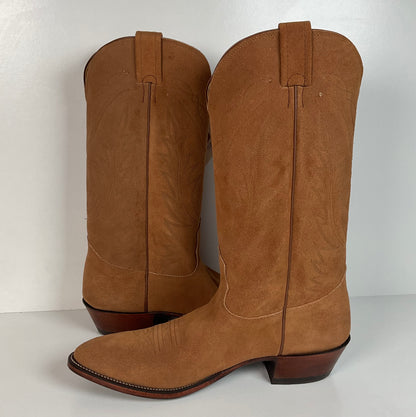 Vintage Nocona Suede Rough Out Cowboy Boots | Extra Narrow | Men’s 11.5 A