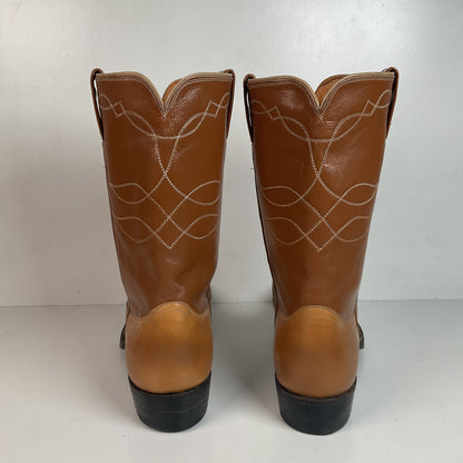 Vintage 1960s Justin Cowboy Boots 11.5 D Hand Lasted Old Fort Worth Label