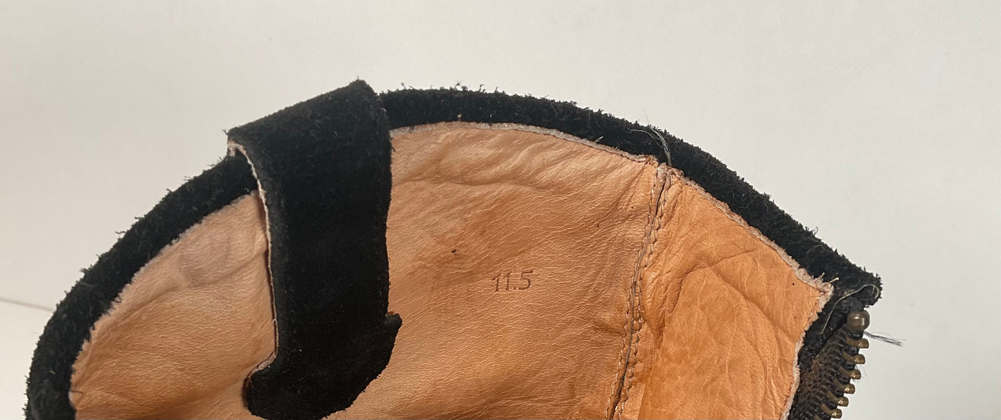 Bed Stu’s Santa Rosa Brand Cowboy Boots 11.5 Rough Out Suede Midnight Black