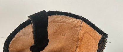 Bed Stu’s Santa Rosa Brand Cowboy Boots 11.5 Rough Out Suede Midnight Black
