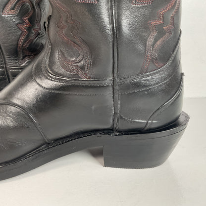 Olathe Tall Buckaroo Boots | Black | Thick Hide | USA Made | Men’s 9.5 D