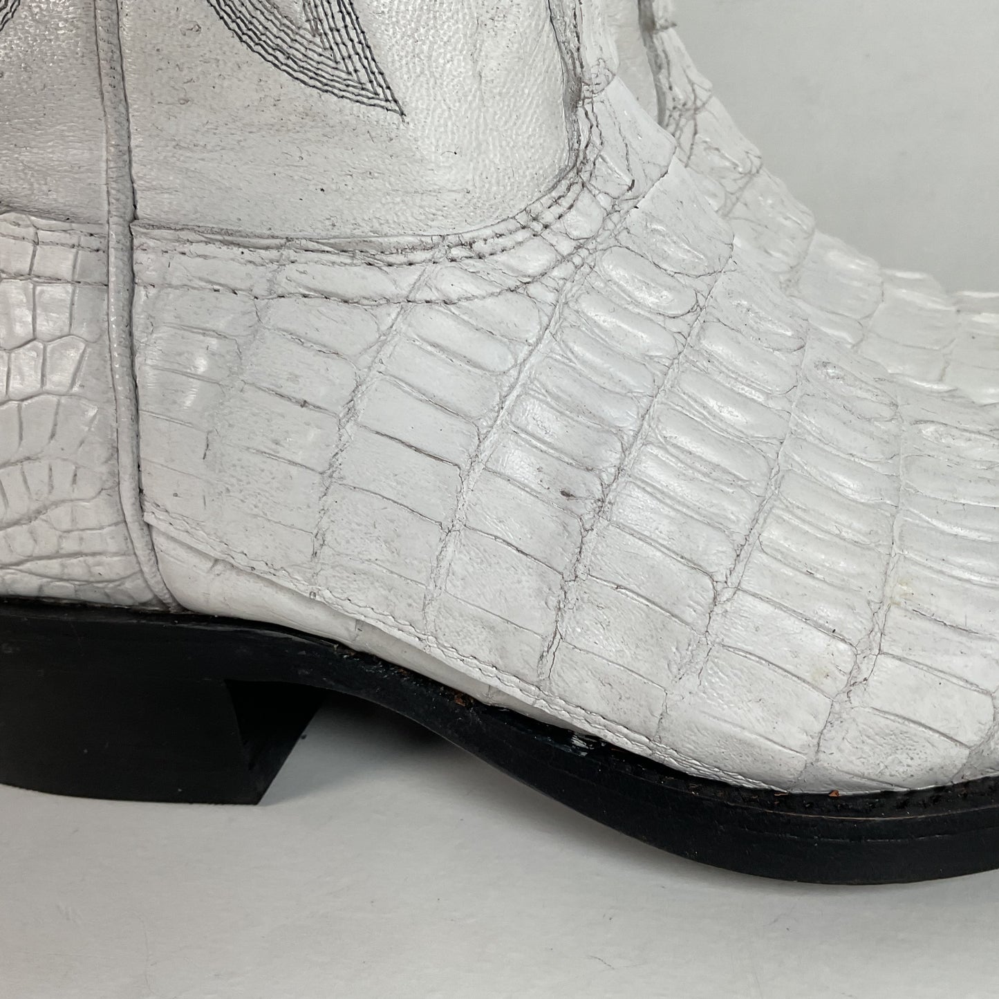 Los Altos Cowboy Boots | Crocodile Caiman Tail | Exotic | Men’s 7 EE | Women’s 8