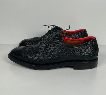 Vintage Florsheim Imperial Derby Shoes | Kenmoor | Exotic Shark | Men’s 8 C