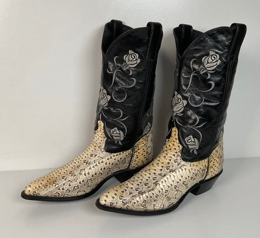Vintage Code West Viper Snakeskin Cowgirl Boots | Exotic | Women’s 9 M