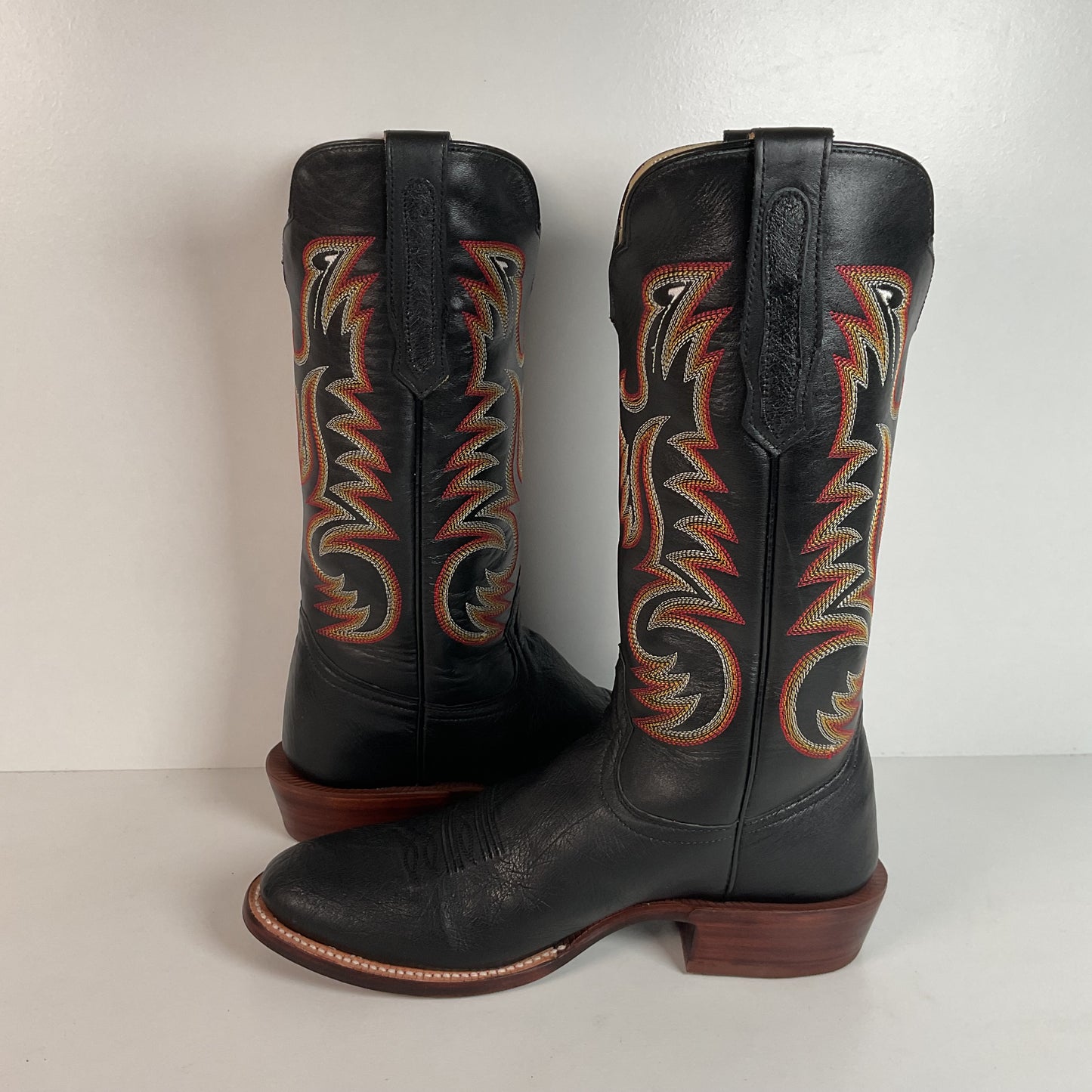 R. Watson Smooth Ostrich Cowboy Boots | Exotic | Black | Men’s 9 D