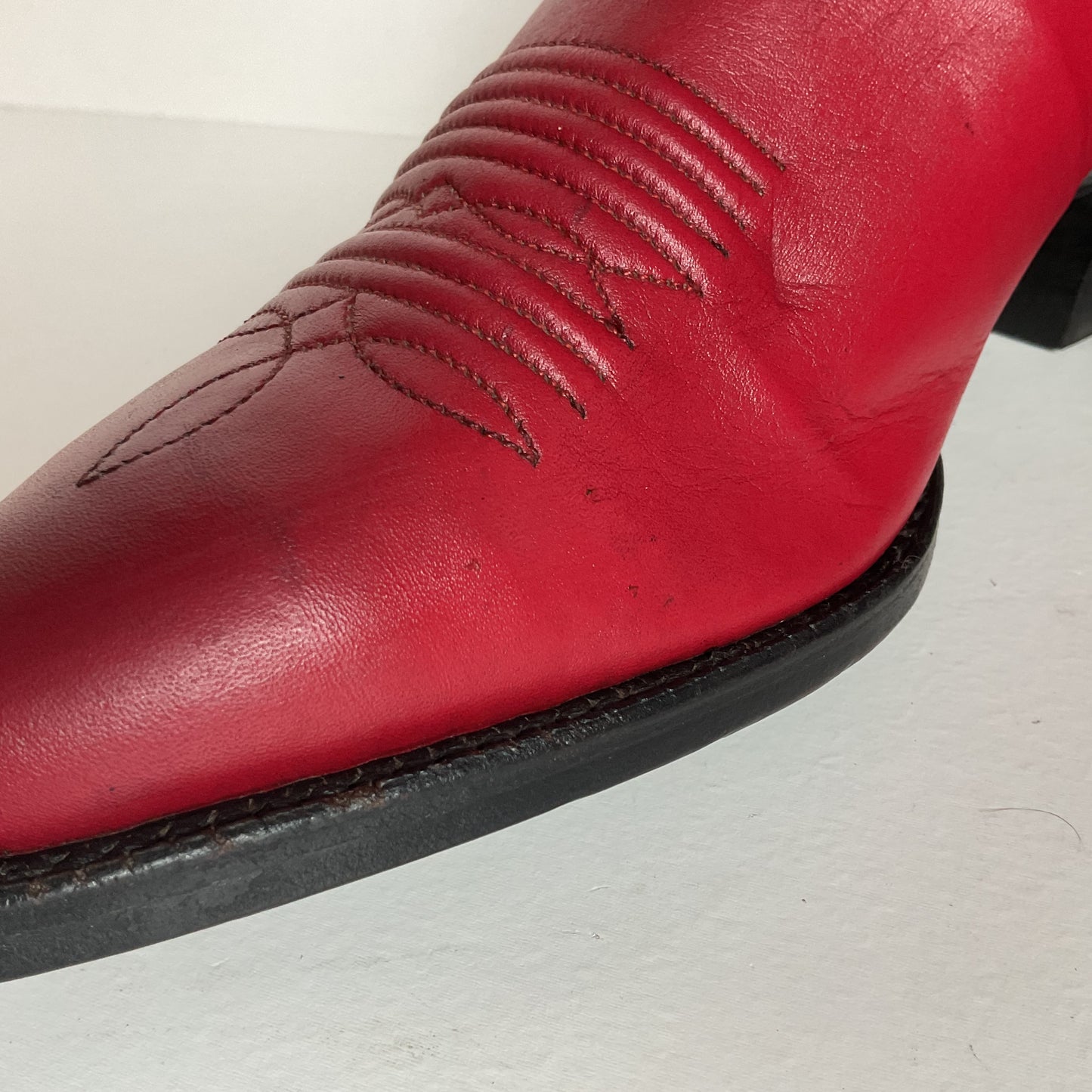 Vintage Sanders Cowgirl Boots | Ruby Red | Women’s 6.5 B