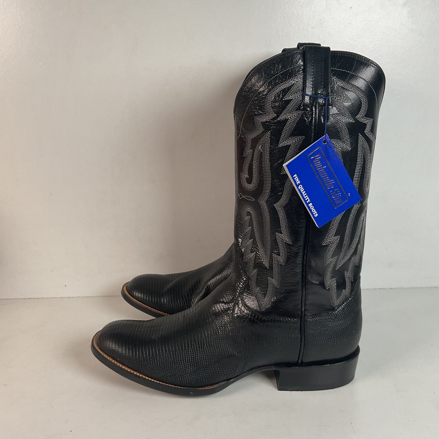 Vintage Panhandle Slim Teju Lizard Cowboy Boots 11 D Hand Crafted Original Box