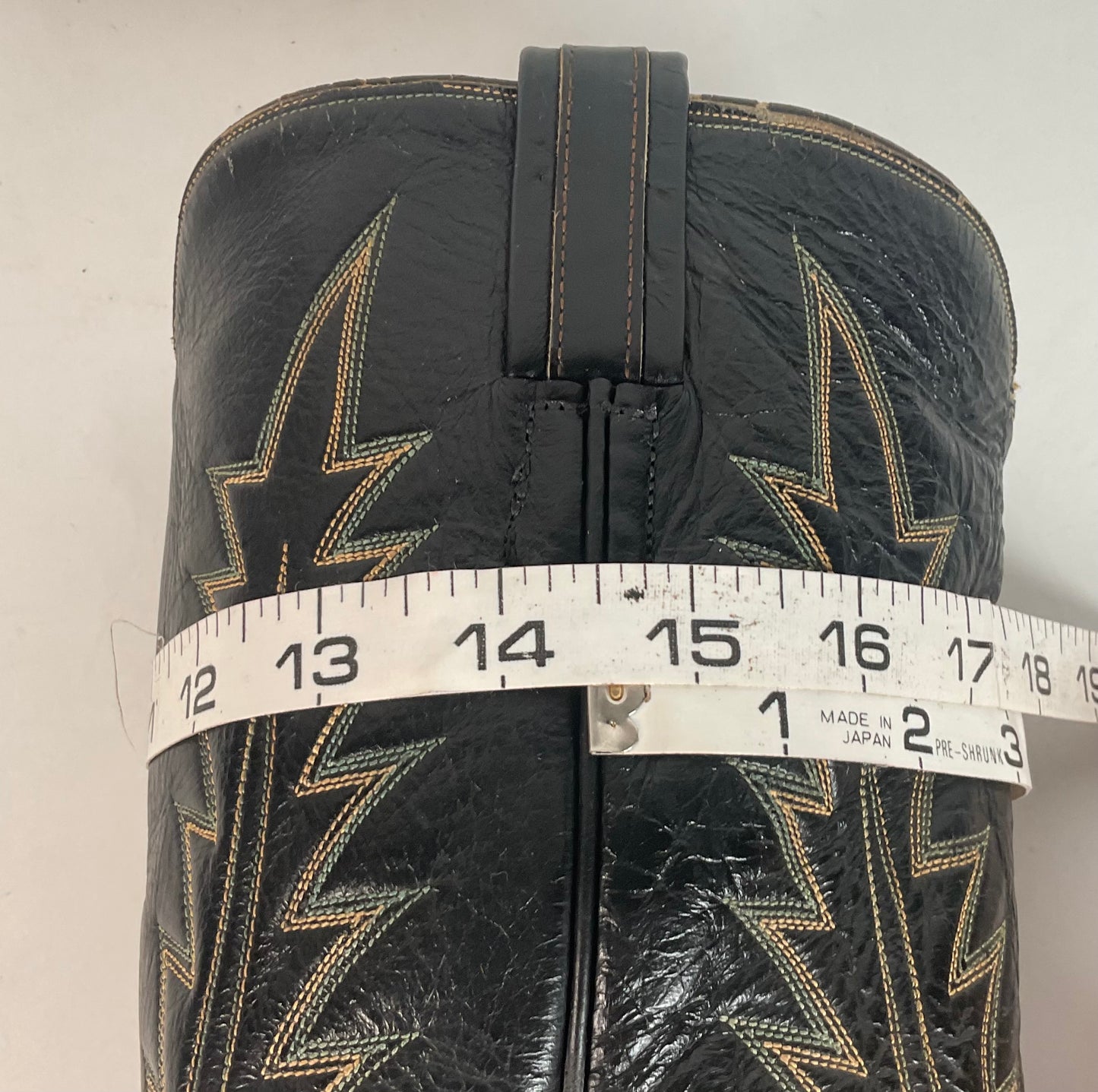 1950s Tony Lama Cowboy Boots | Black | Distressed | Men’s 9.5