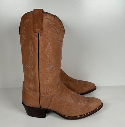 Vintage Dan Post Elk Skin Cowboy Boots | USA Made | Men’s 9.5 D