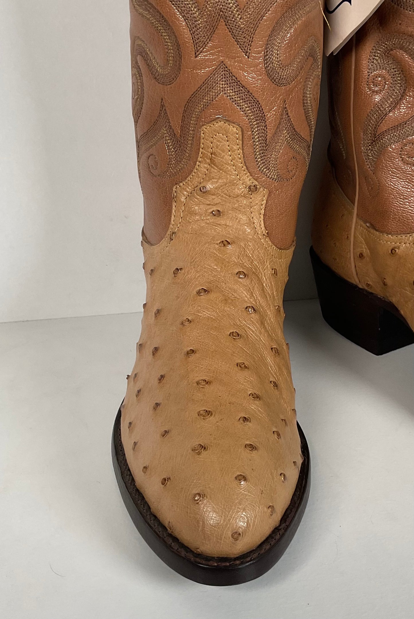 Tony Lama Full Quill Ostrich Cowboy Boots | USA Made | Men’s 6 EE | Women’s 7