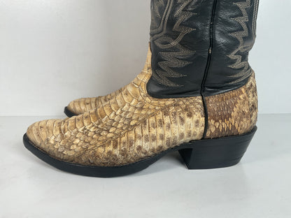 Cowtown Bias Cut Rattlesnake Cowboy Boots | Western Diamondback | Men’s 10 D