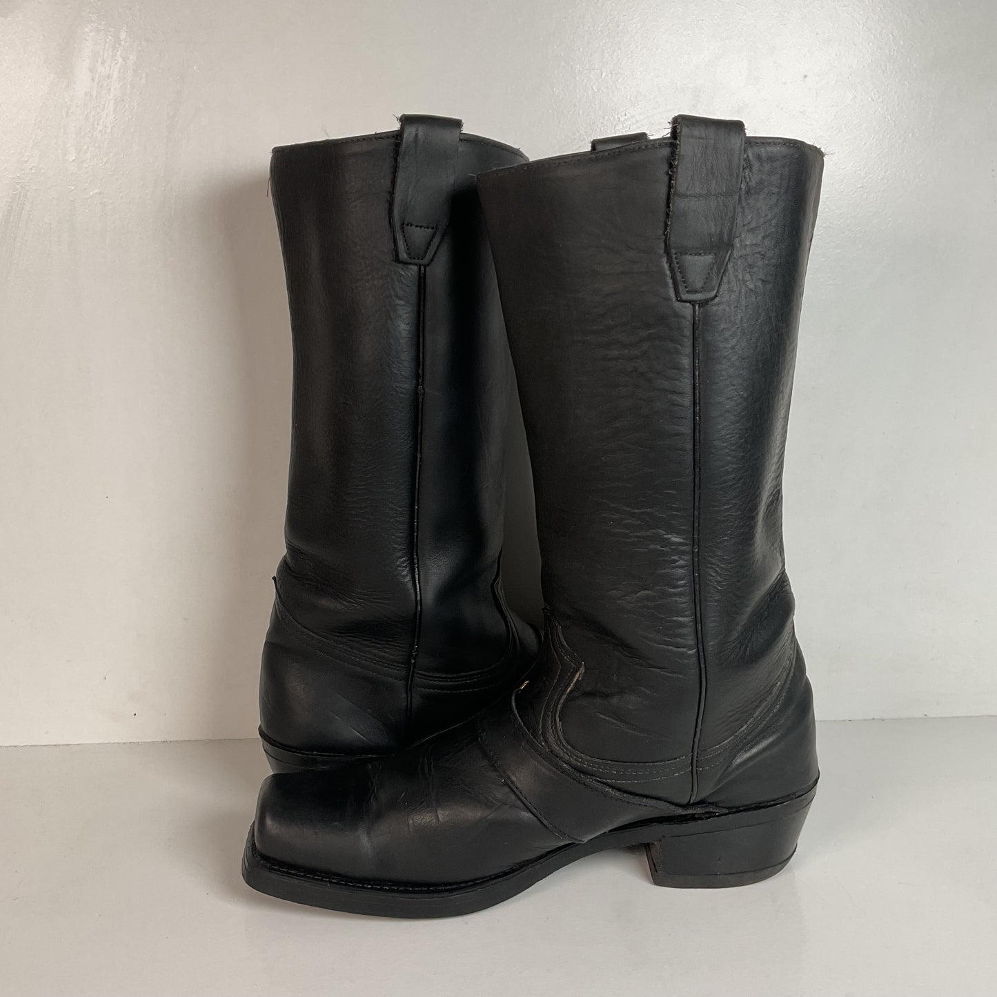 1970s Durango Harness Motorcycle Boots 10 D USA Made Biker Buckle
