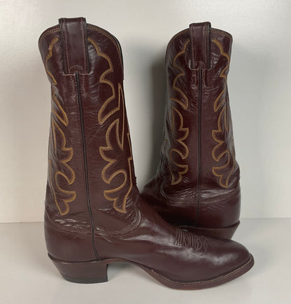 Vintage Justin Pig Skin Cowboy Boots | Wild Boar | USA Made | Men’s 10 D