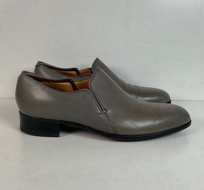Vintage Johnston Murphy Aristocraft Grey Loafers 13 D Apron Toe USA Made