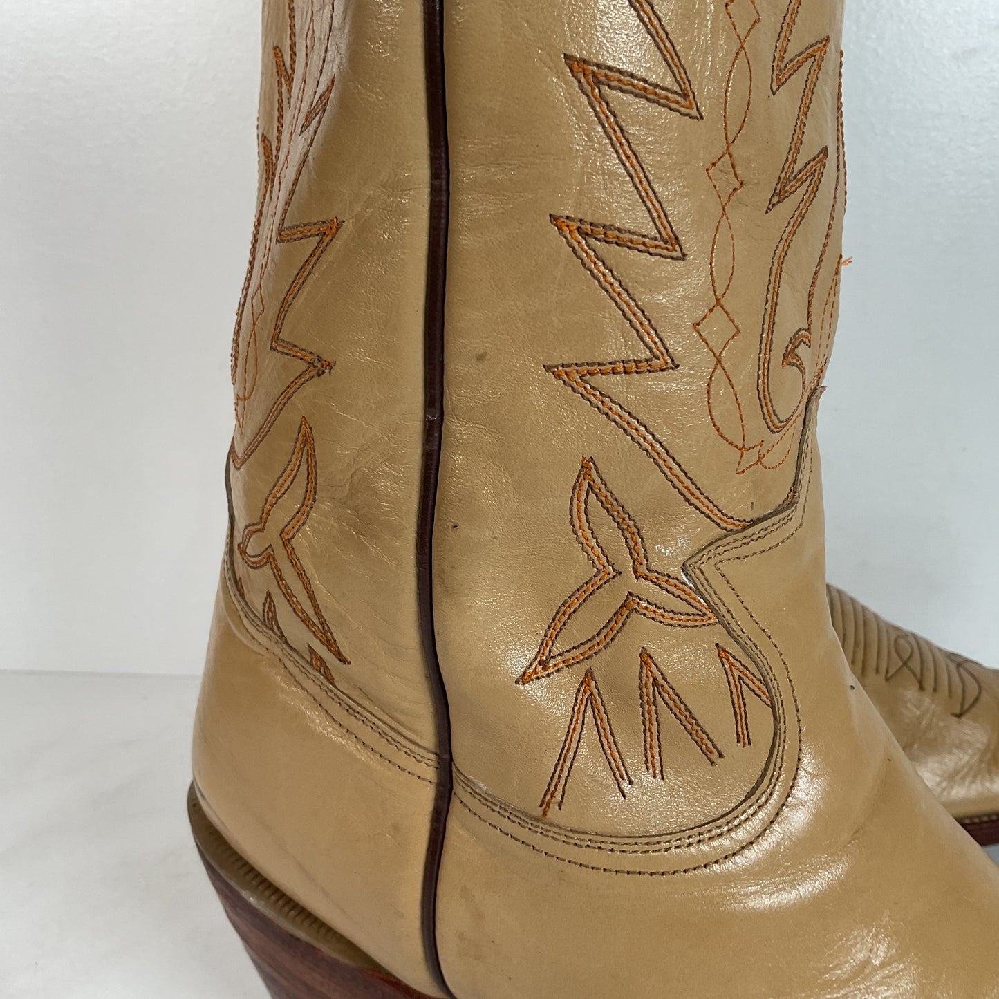 Vintage Siete Leguas Cowboy Boots | 1970s | Blonde Calfskin | Men’s 10 EE