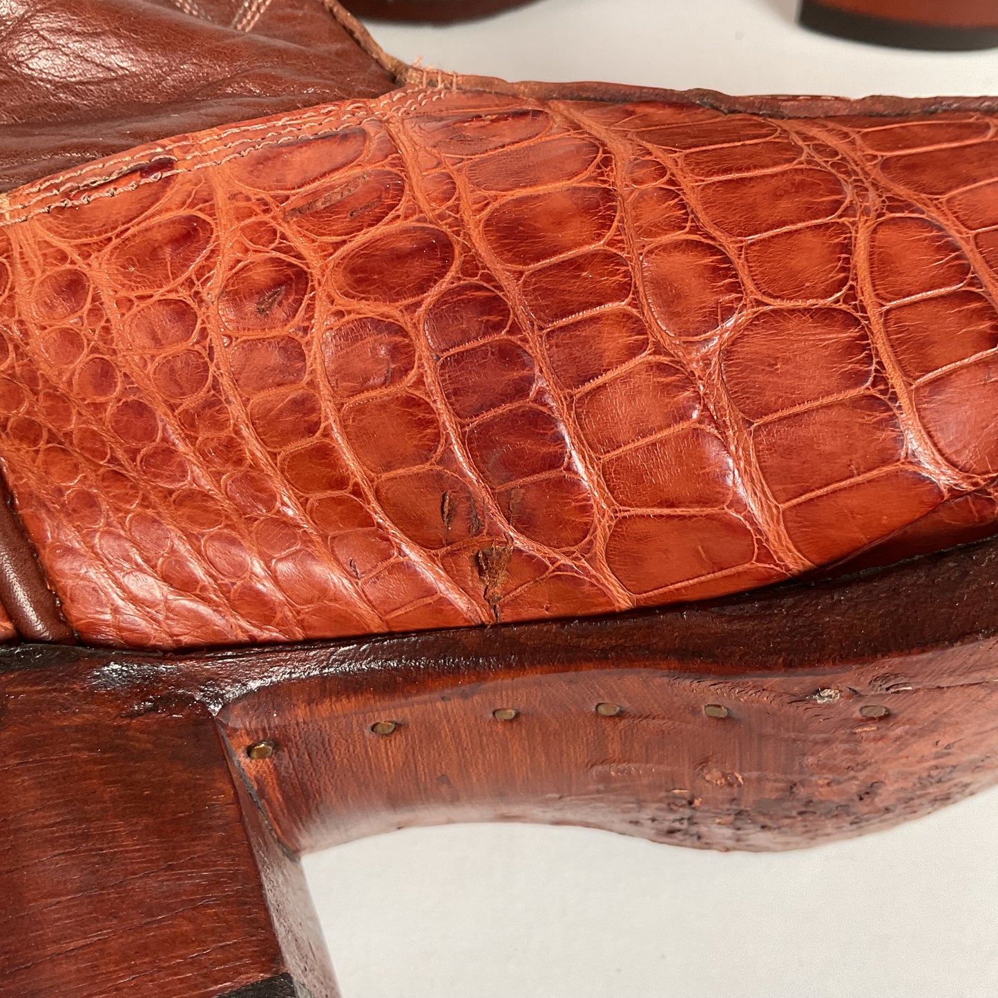 Alberta Boot Company | Alligator Cowboy Boots | Tail Cut | Men’s 9 EE