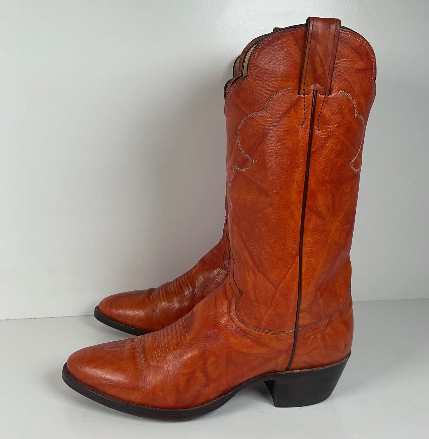 Vintage Justin Cowboy Boots | Chocolate Cow | USA Made | Men’s 10.5 D