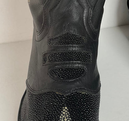 Harley Davidson Stingray Cowgirl Boots | Exotic | Tooled Inlay | Women’s 8 M