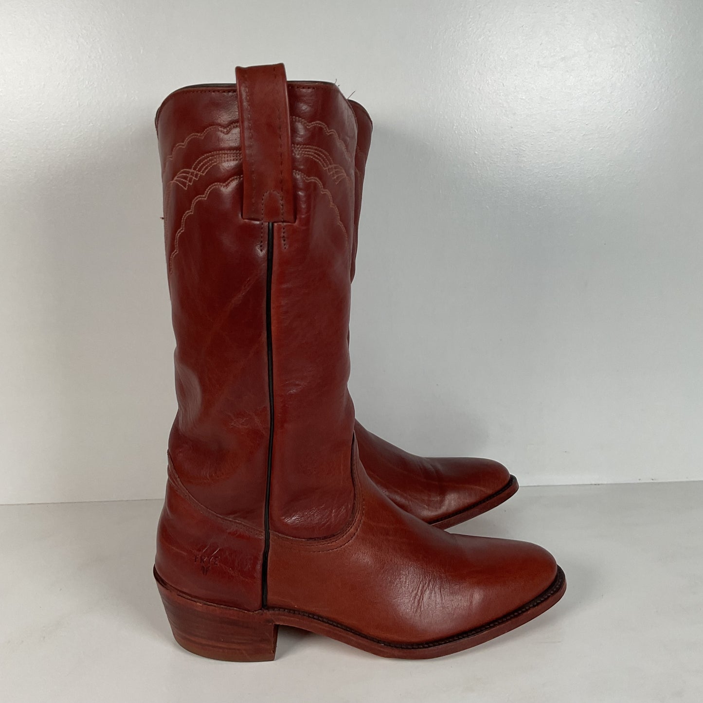 Vintage Frye Cowboy Boots | Chocolate Cow | USA Made | 1980s | Men’s 11 D