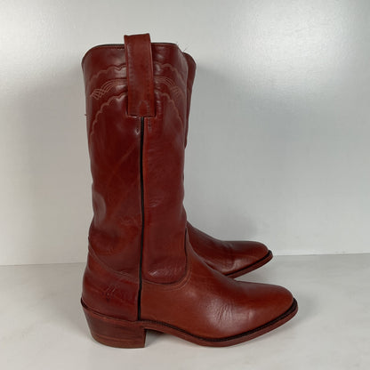 Vintage Frye Cowboy Boots | Chocolate Cow | USA Made | 1980s | Men’s 11 D