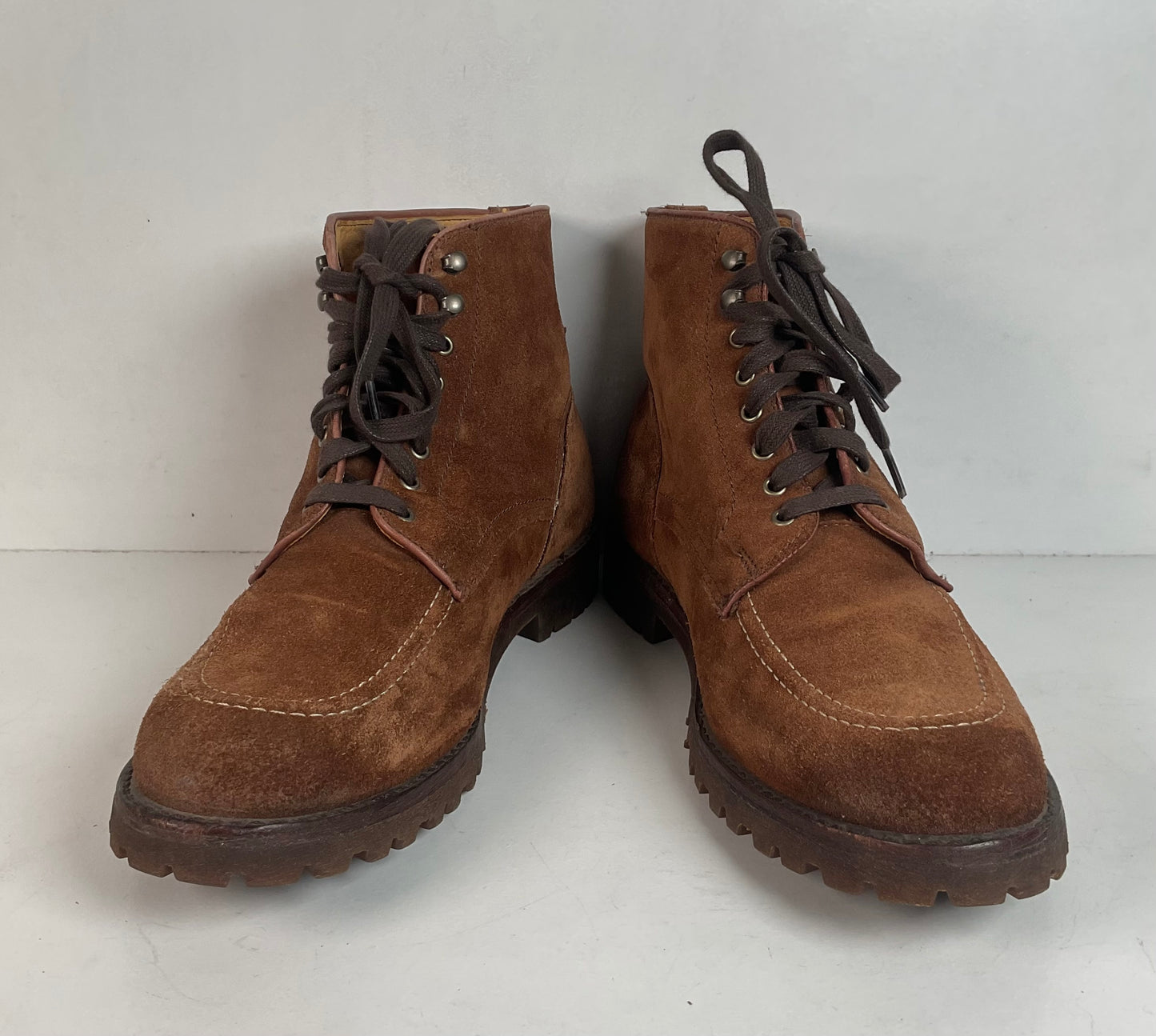 Frye Will Suede Lug Boots 11 M USA Made Rough Out