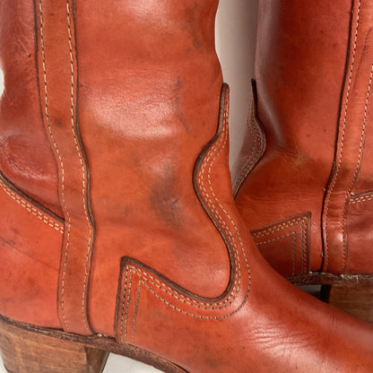 Vintage Dexter Campus Boots | Distressed | Braided | USA Made | Women’s 10 M