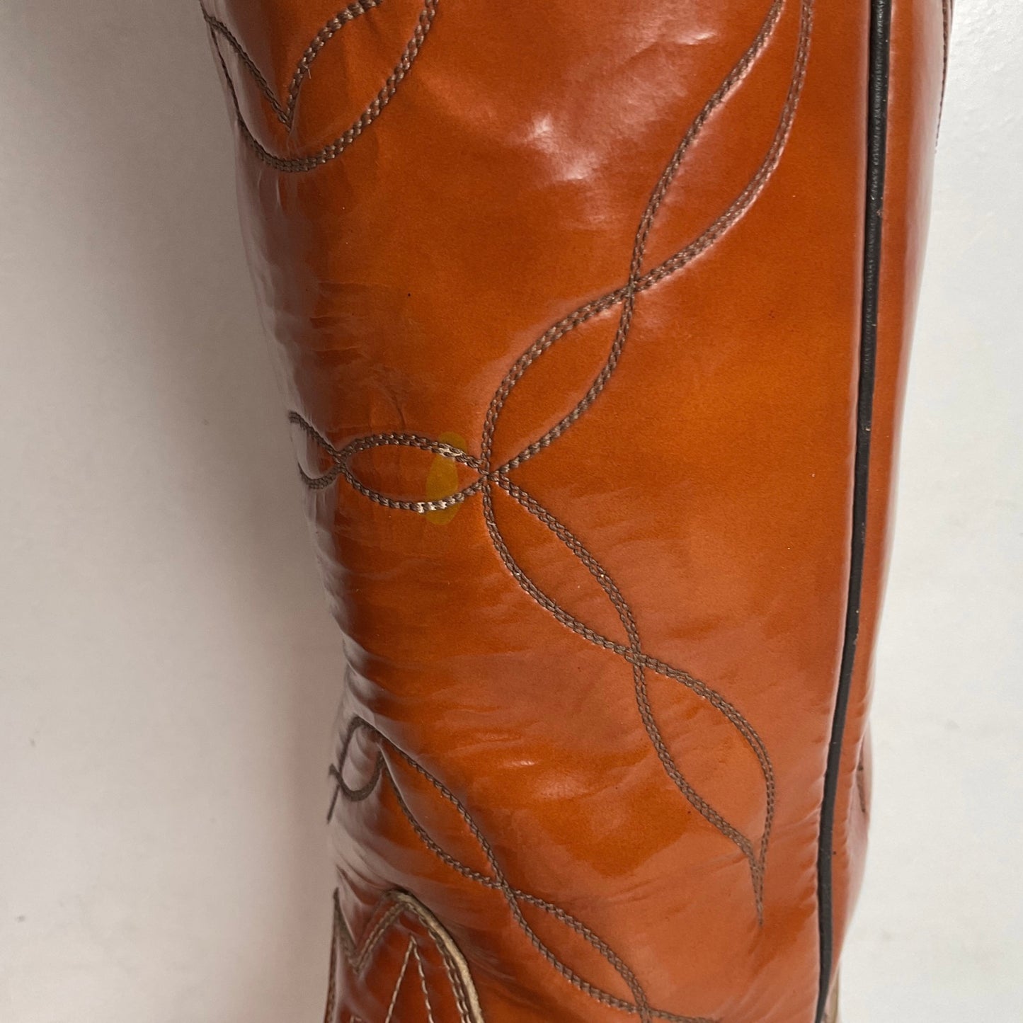 Vintage Tony Lama Patent Leather Cowgirl Boots Men’s 6 | Women’s 7 Gold Label