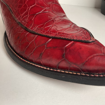 Vintage Cowtown Algonquin Toe Cowboy Boots | Pre-Ban Sea Turtle | Red | Men’s 8 D