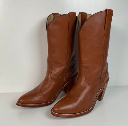 Vintage Frye Cowgirl Boots | USA Made | Brown | Women’s 9 B
