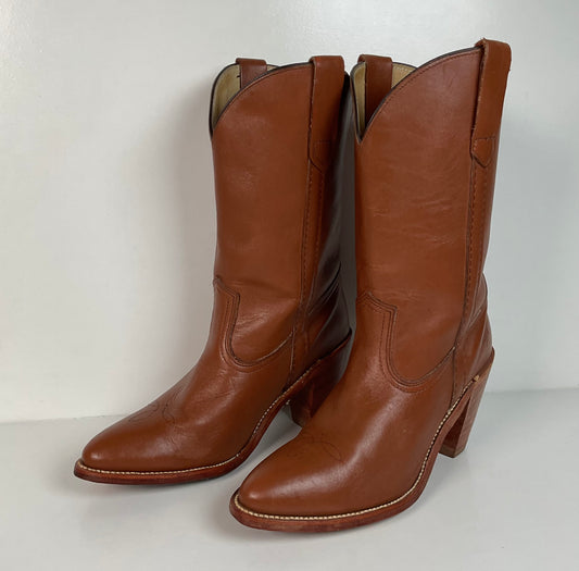 Vintage Frye Cowgirl Boots | USA Made | Brown | Women’s 9 B
