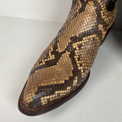 Vintage Justin Python Cowboy Boots | Snakeskin | USA Made | Men’s 10.5 B