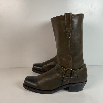Women’s Frye 12 R Harness Boots 11 M Olive Brown Retired