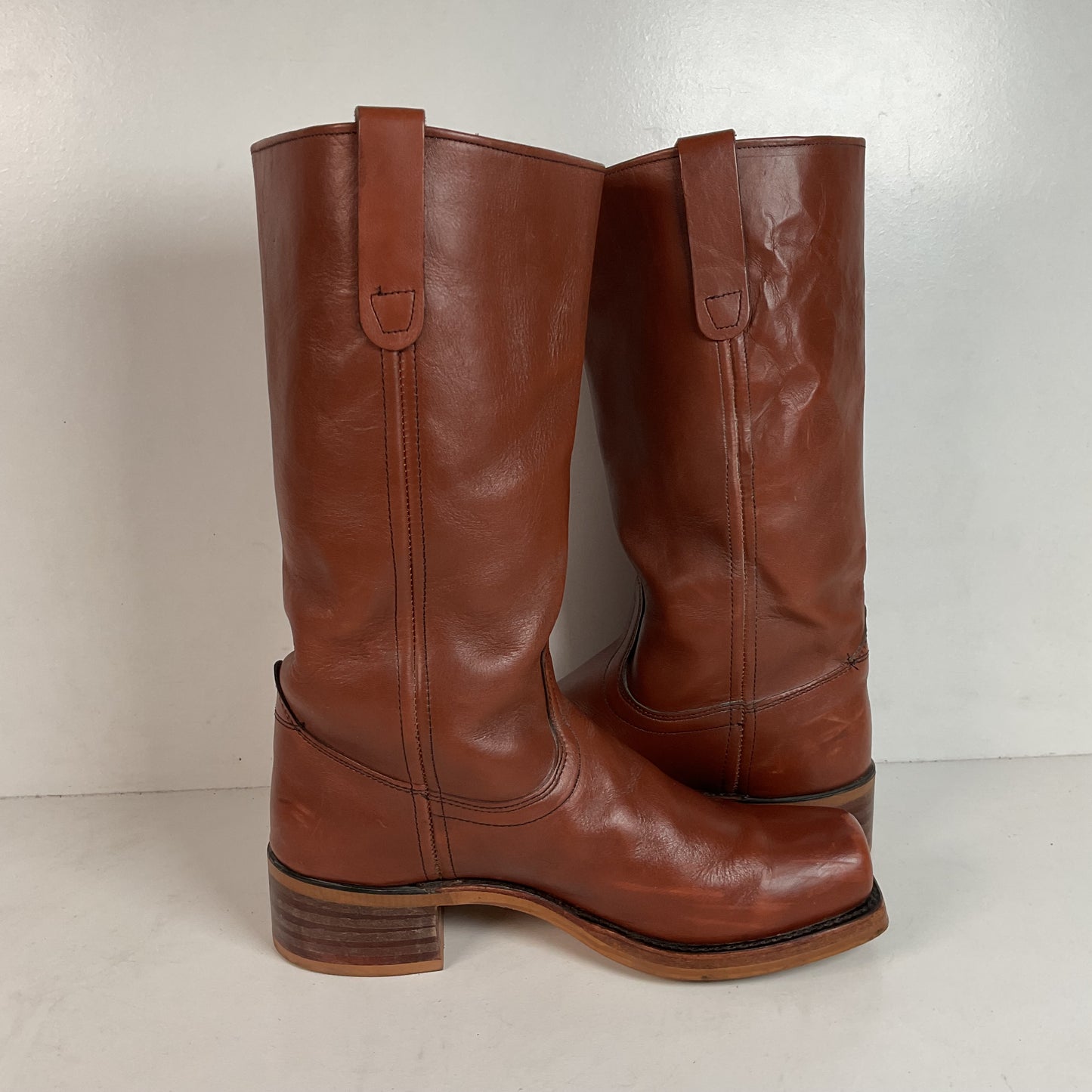 Vintage Sears Chunky Western Campus Boots 10.5 EE USA Made Cavalry Style