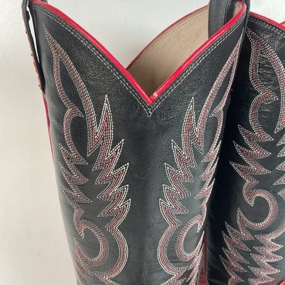Vintage Dan Post Red Python Snakeskin Cowgirl Boots 7 M USA Made