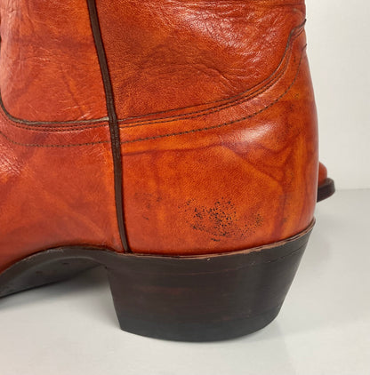 Vintage Justin Cowboy Boots | Chocolate Cow | USA Made | Men’s 10.5 D