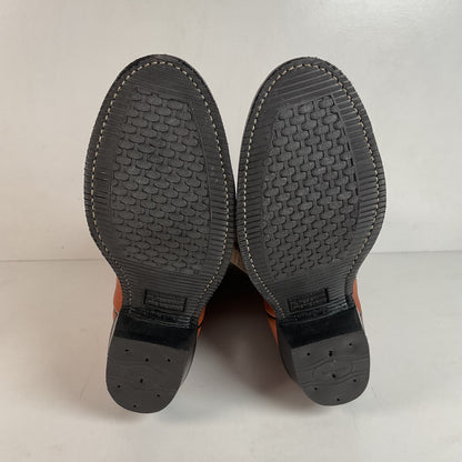 Olathe Brown Mule Cowboy Boots 9.5 D USA Made