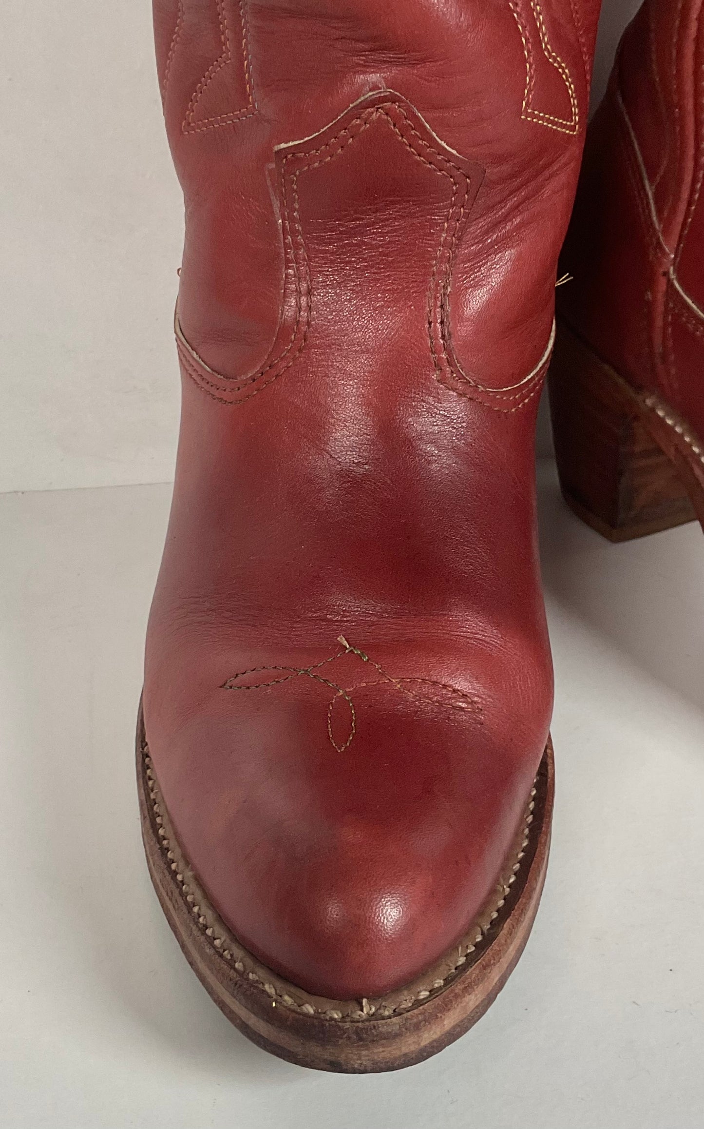 Vintage Double H Cowgirl Boots | Rainbow Stitched | USA Made | Women’s 7 M