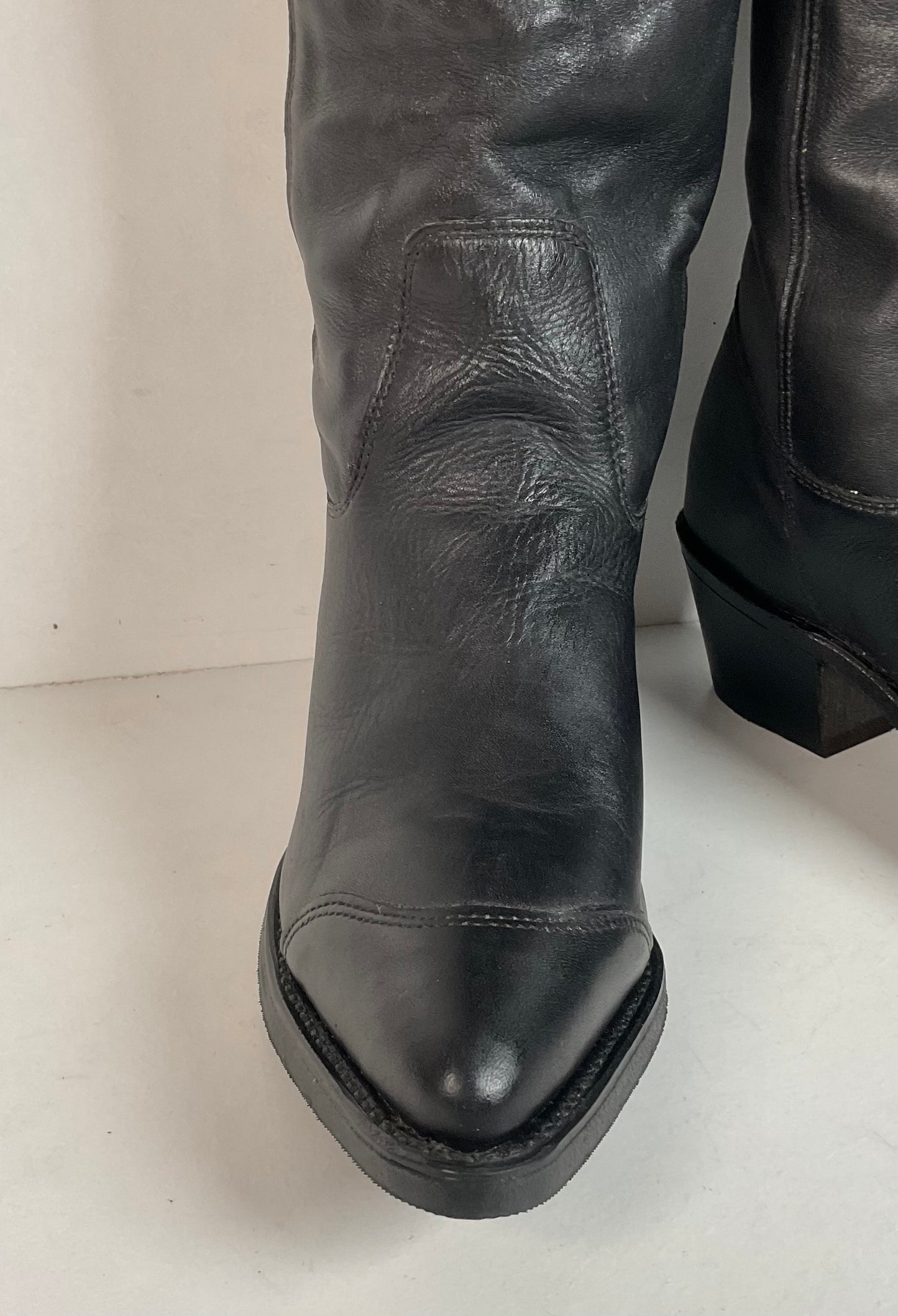 Vintage Harley Davidson Tall Motorcycle Boots 7 M Lace Up USA Made