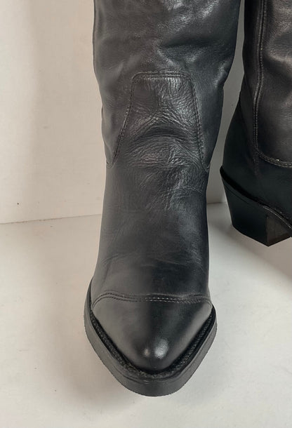 Vintage Harley Davidson Tall Motorcycle Boots 7 M Lace Up USA Made