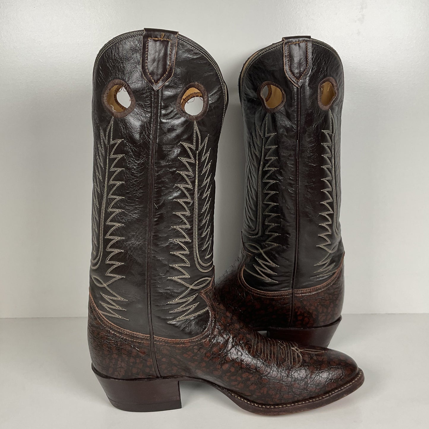 Vintage Tony Lama Caribou Buckaroo Boots | Exotic | Gold Label | Men’s 10 D