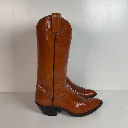 Vintage Tony Lama Patent Leather Cowgirl Boots Men’s 6 | Women’s 7 Gold Label