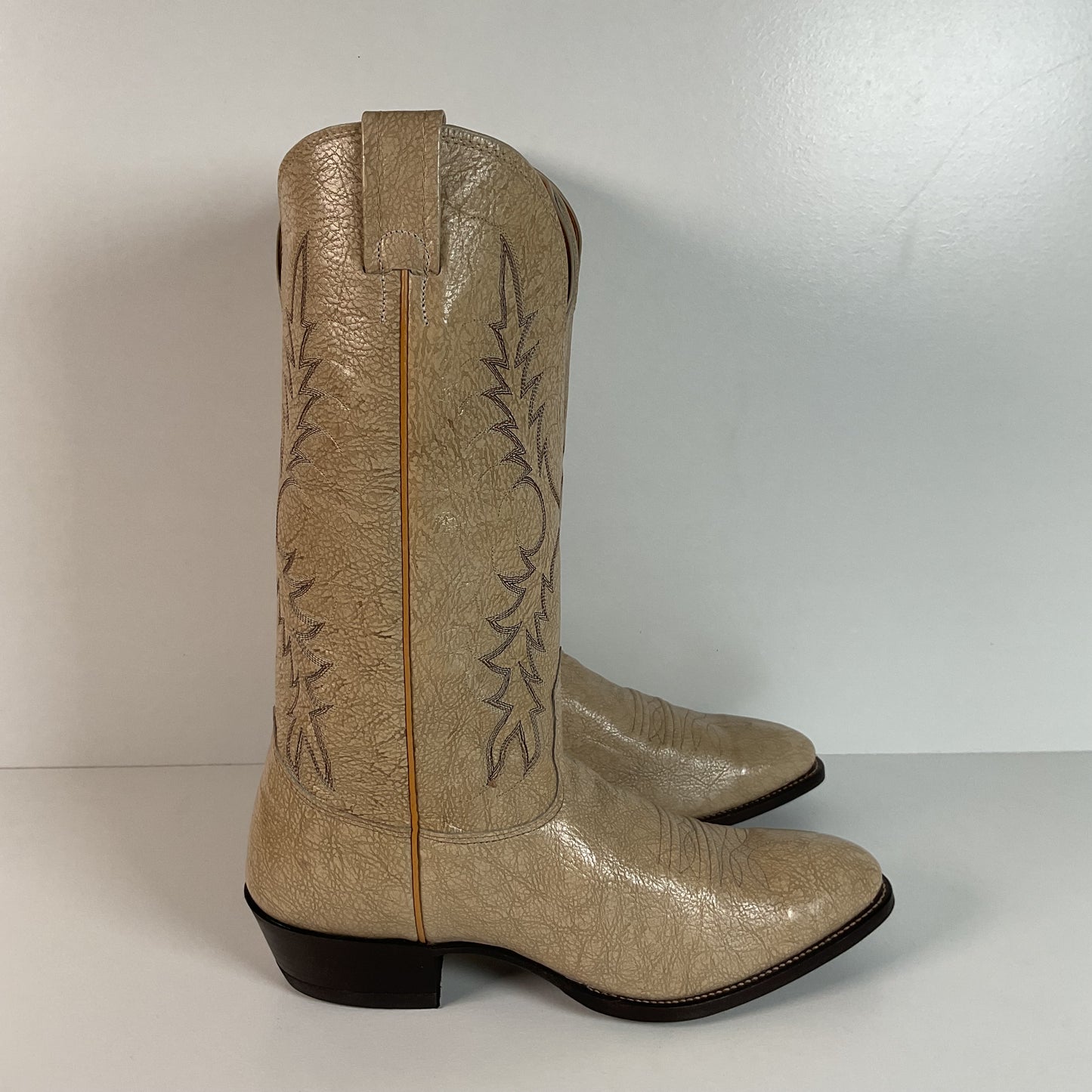 Vintage Nocona Kangaroo Cowboy Boots | USA Made | Sand | Men’s 10 D